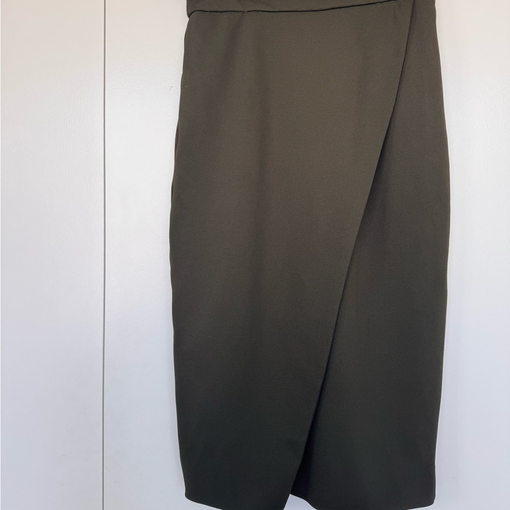 THE FOLD LONDON Army Green Pencil Skirt - size 0/2